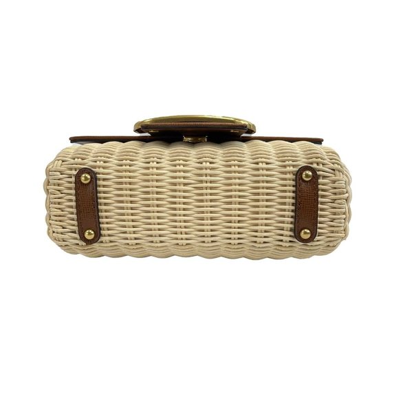 Valentino Garavani - NEW Stud Sign Wicker Shoulder Bag w/ Removable Strap - Picture 2 of 16